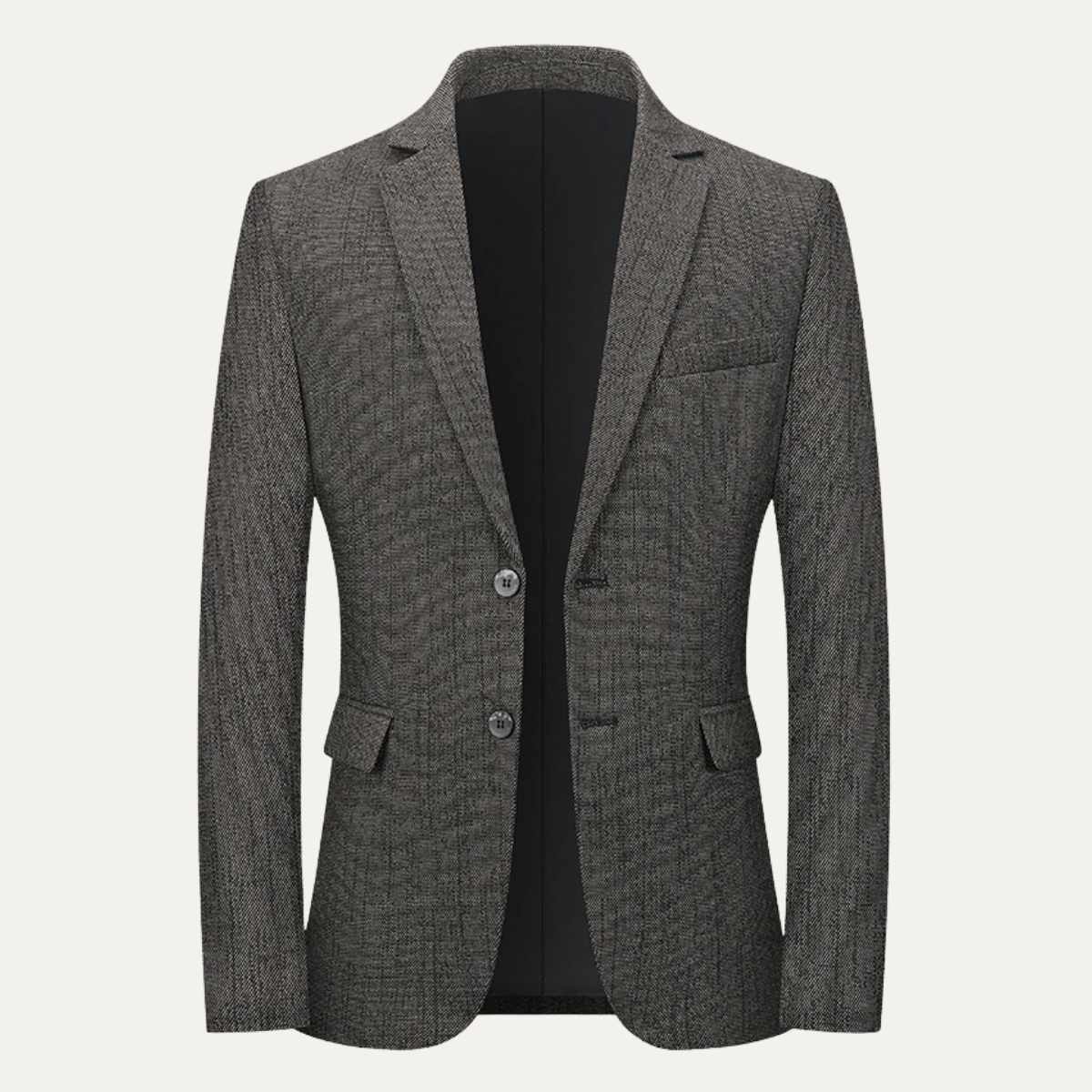 Men's Classic Slim Fit Blazer Two Button Wool Navy