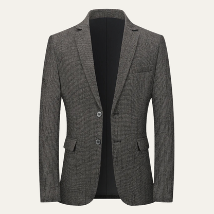 Men's Classic Slim Fit Blazer Two Button Wool Navy