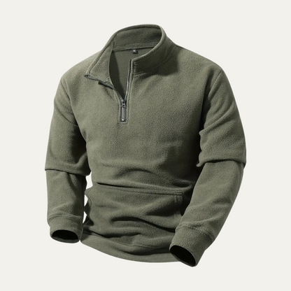 Men's Sherpa Pullover Quarter Zip Fleece Jacket