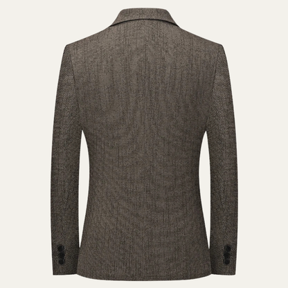 Men's Classic Slim Fit Blazer Two Button Wool Navy
