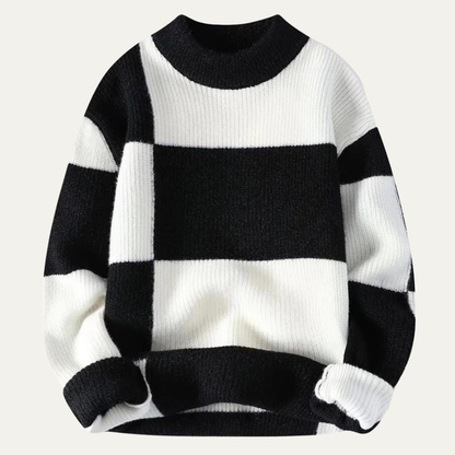 Kirkwood Men's Striped Knit Sweater Round Neck