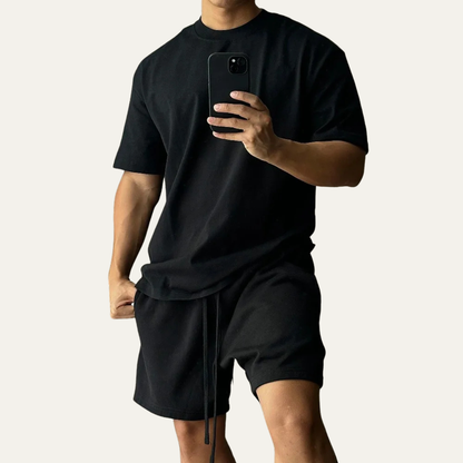 Men's Cotton T Shirt And Shorts Set