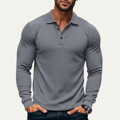 Men's Knitted Polo Shirt Ribbed Sorrento