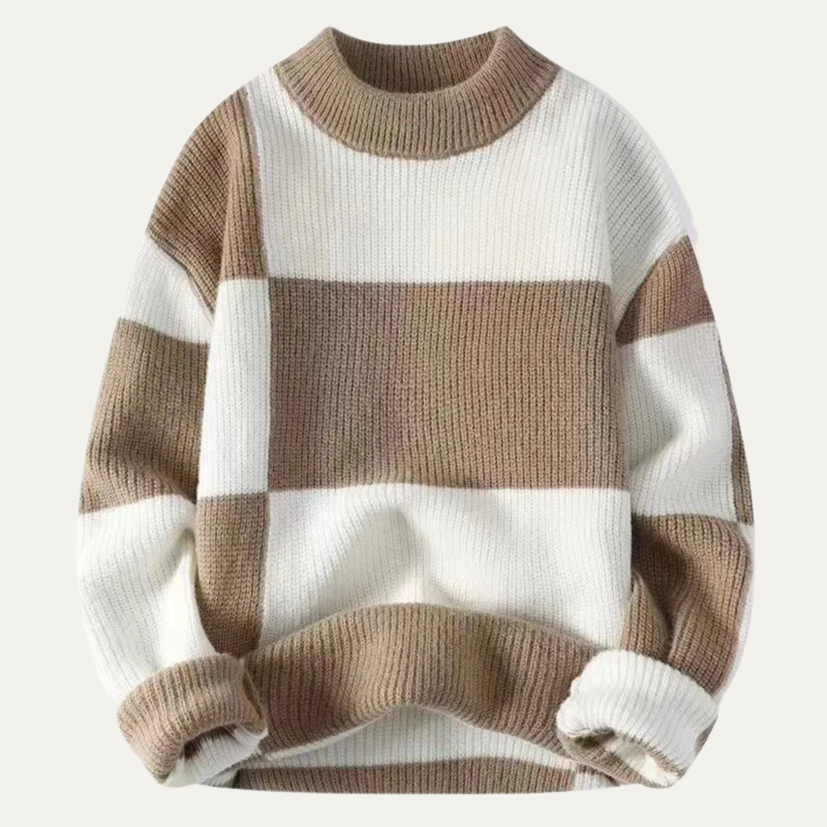 Kirkwood Men's Striped Knit Sweater Round Neck - Vonnera