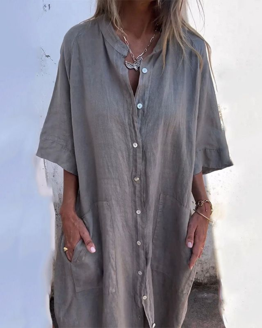 Women's Midi Shirt Dress - Vonnera