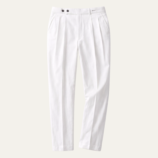 Men's Linen High Waist Dress Pants Vintage Style - Vonnera