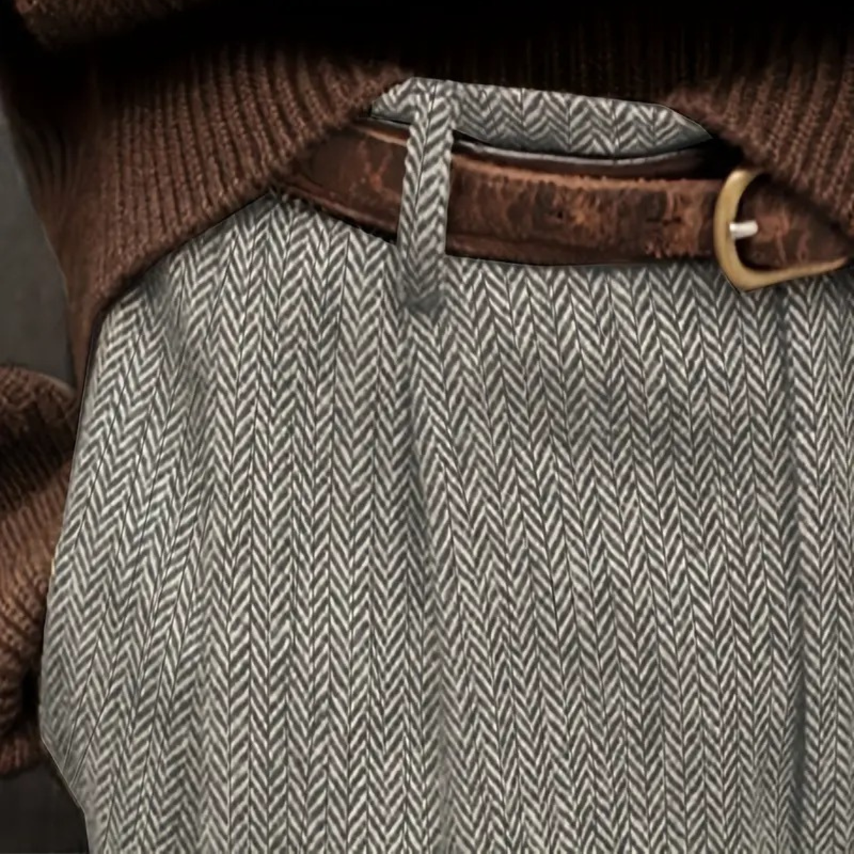 Men's Tailored Pleated Pants High Waist