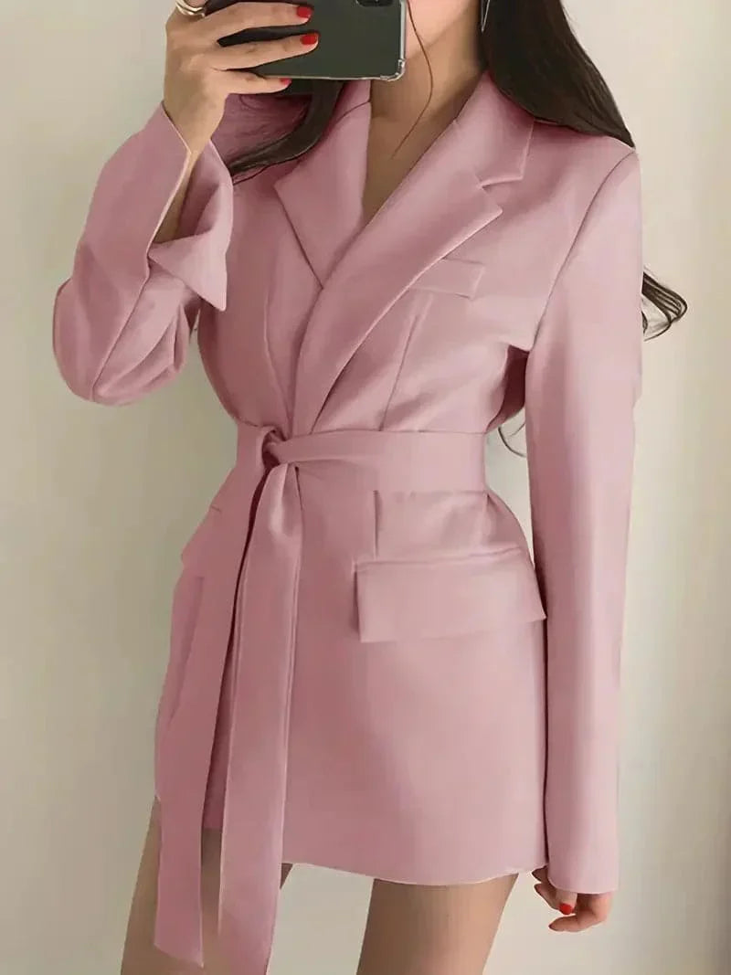 Women's Blazer Coat Wool Stylish Black