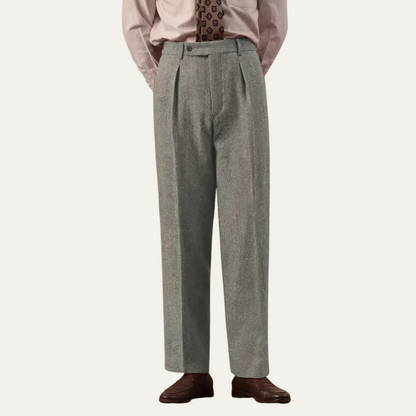 Men's Tailored Pleated Pants High Waist