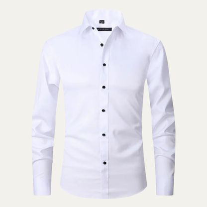 Men's Classic Formal Dress Shirt Cotton Button Up White