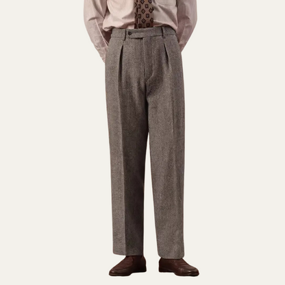 Men's Tailored Pleated Pants High Waist