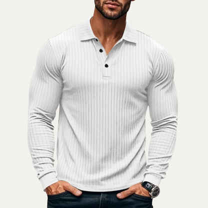 Men's Knitted Polo Shirt Ribbed Sorrento