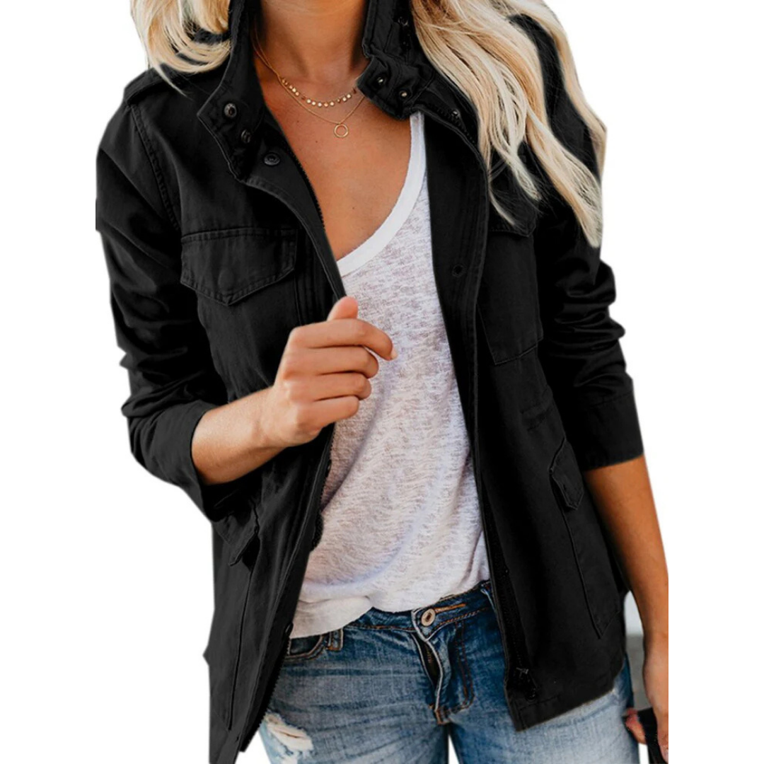 Women's Casual Zip Up Jacket Comfortable - Vonnera