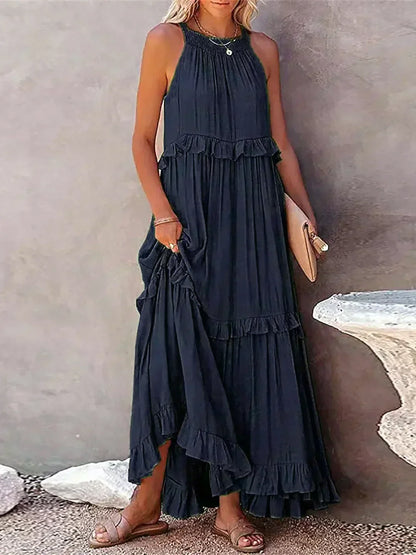 Women's Maxi Dress Ruffle Detailing