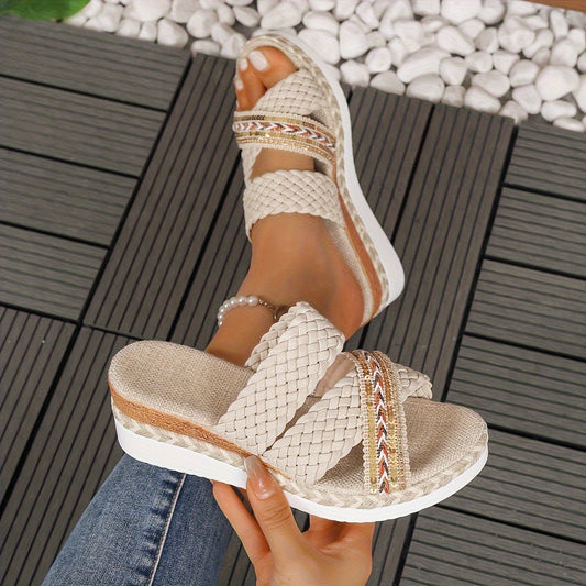 Beatrice | Women's Woven Slip-On Sandals