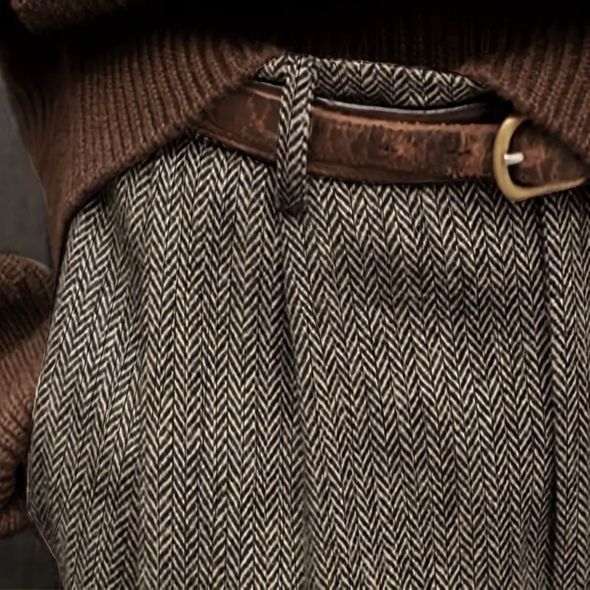 Men's Tailored Pleated Pants High Waist