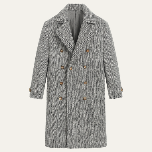 Men's Wool Blend Double Breasted Coat - Vonnera