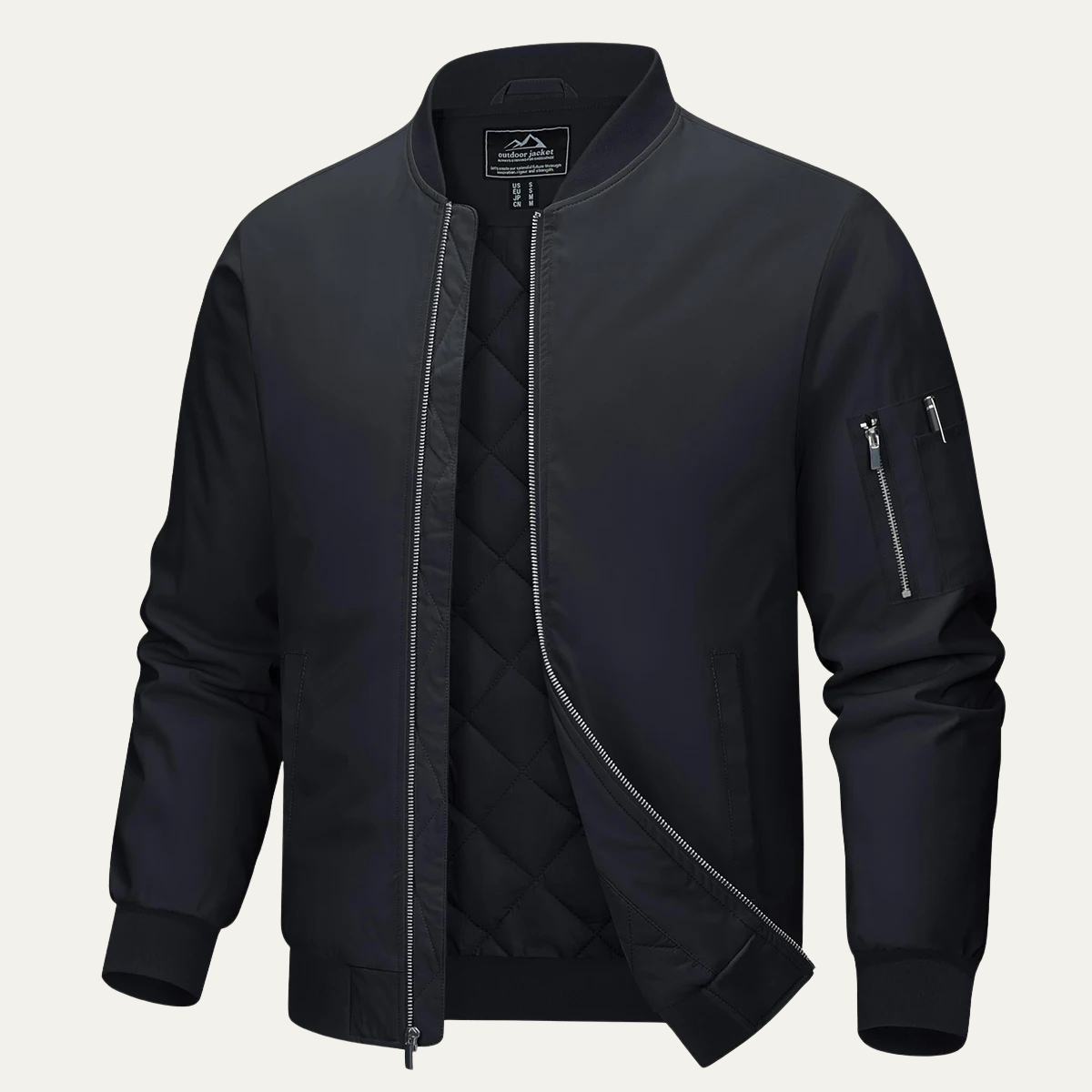 Men's Lightweight Zip Up Bomber Jacket