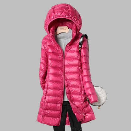 Women's Down Jacket Detachable Hood Insulated