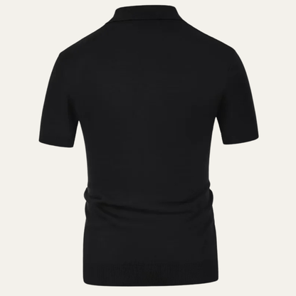 Amarone Men's Knit Polo Contrast Pattern Shirt