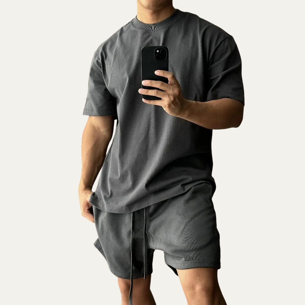 Men's Cotton T Shirt And Shorts Set