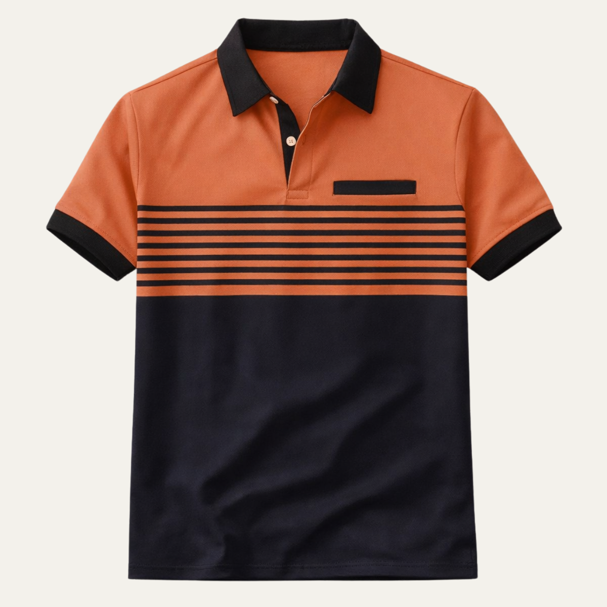 Men's Slim Fit Striped Polo Shirt - Vonnera