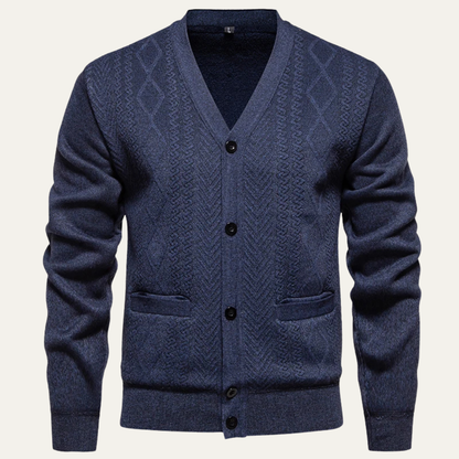 Men's Slim Fit V-Neck Knitted Sweater