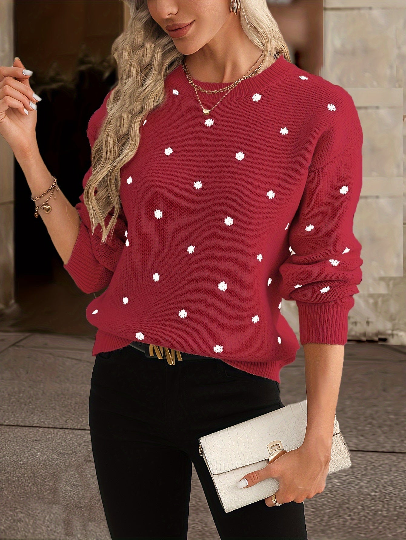 Women's Polka Dot Sweater