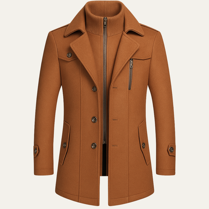 Ellendale Men's Wool Blend Long Overcoat - Vonnera