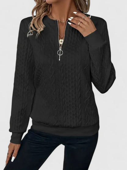 Women's Zip Neck Sweater