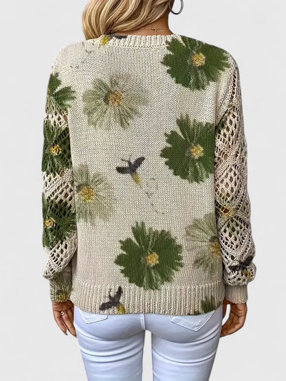 Elegant Women's Floral Sweater