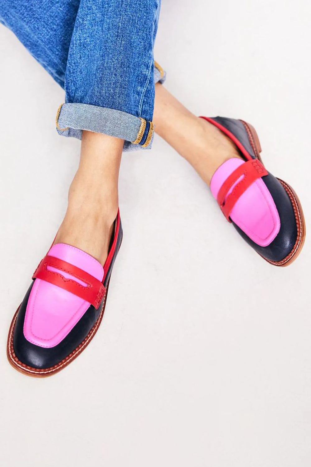 Women's Slip-On Loafers Leather Flat Shoes - Vonnera