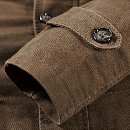Men's Wool Winter Coat Double Breasted Plaid Lining