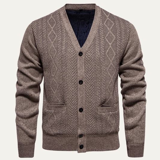 Men's Slim Fit V-Neck Knitted Sweater - Vonnera