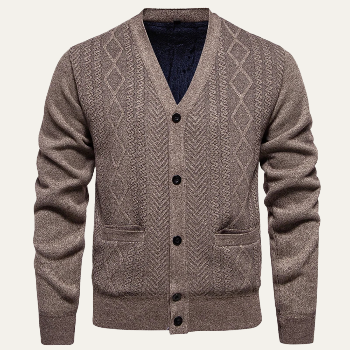 Men's Slim Fit V-Neck Knitted Sweater