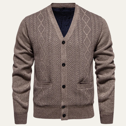 Men's Slim Fit V-Neck Knitted Sweater