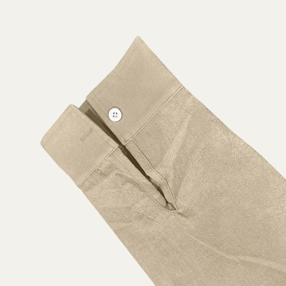 Mens Linen Two Piece Set Shirt Pants Casual