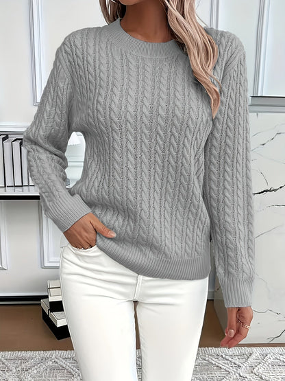 Women's Cable Knit Sweater White