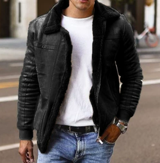 Men's Winter Jacket Warm Insulated Black - Vonnera