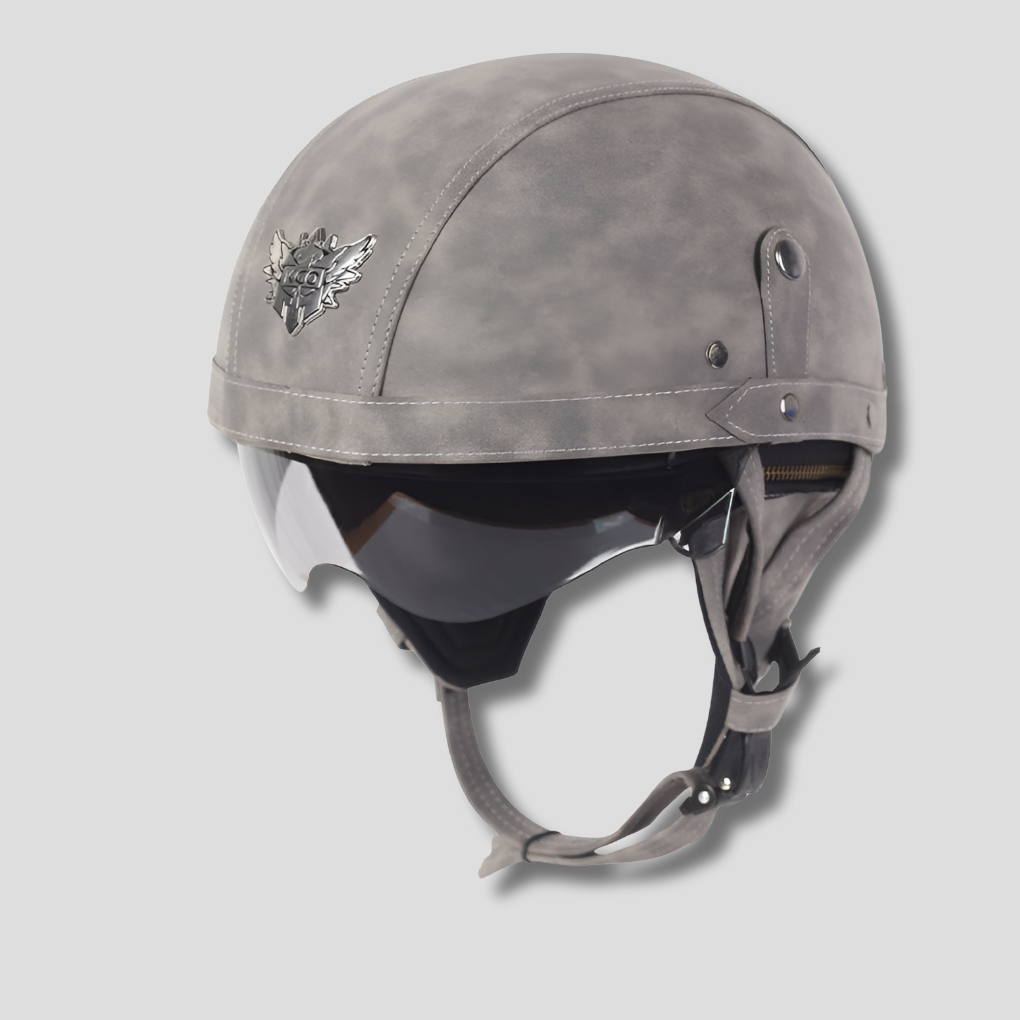 Retro Motorcycle Helmet Retractable Visor