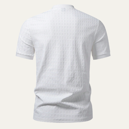 Men's Classic Polo Shirt Textured Cotton Summer Wear