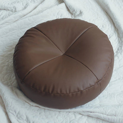 Japanese Style Leather Cushion Minimalist Nappa Brown