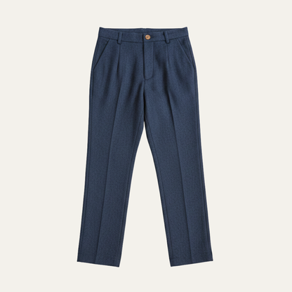 Men's Wool Herringbone Straight Leg Pants