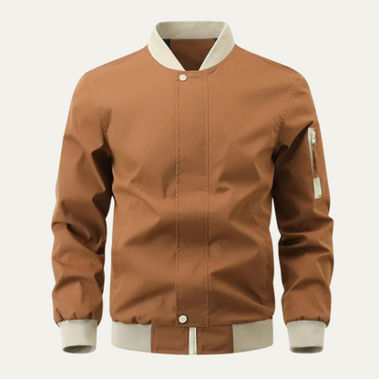 Men's Casual Bomber Jacket Zip Up - Vonnera
