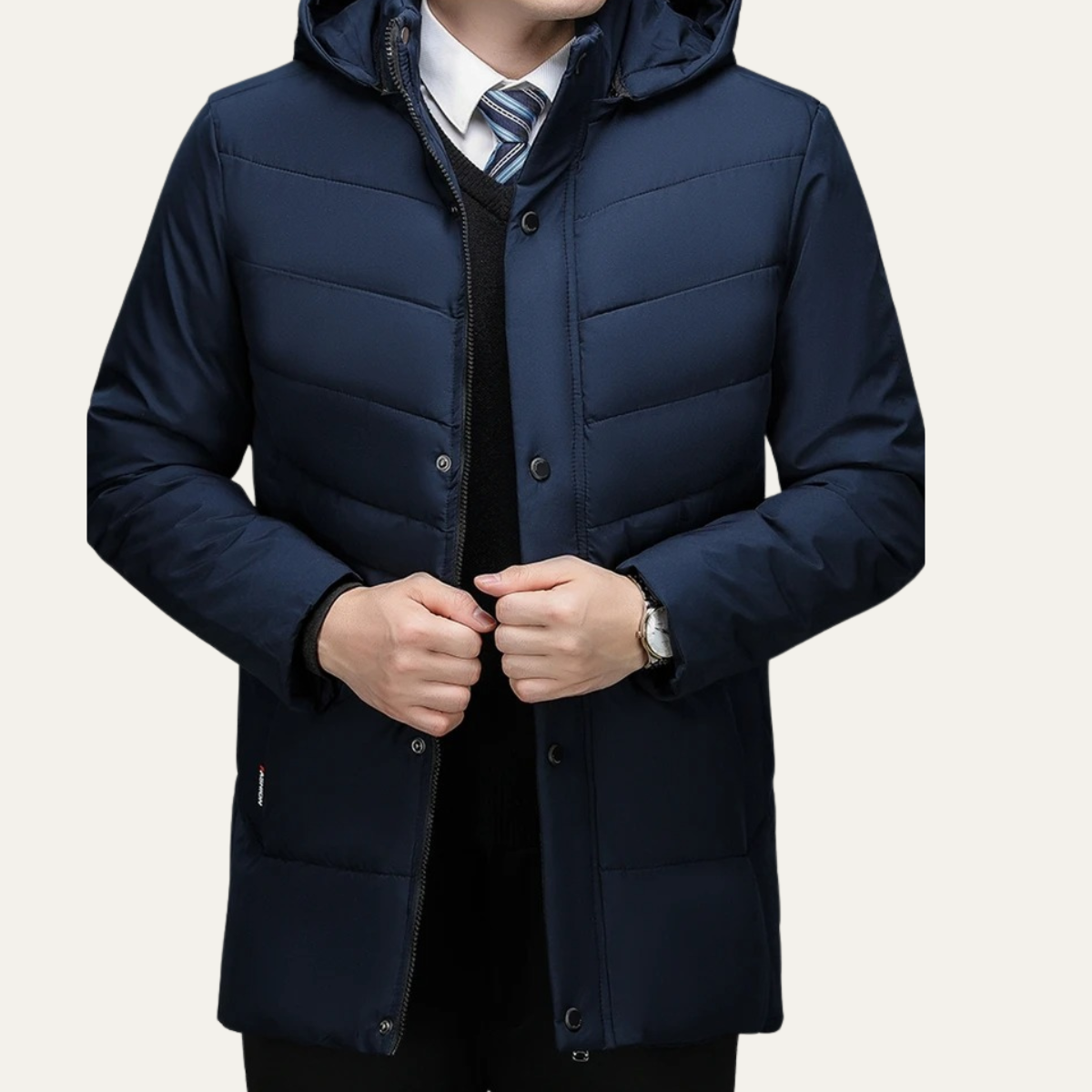 Men's Winter Puffer Jacket Warm Hooded