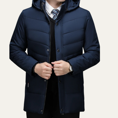 Men's Winter Puffer Jacket Warm Hooded