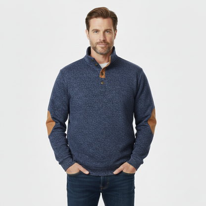 Men's Knitted Sweater Elbow Patches Heritage Style
