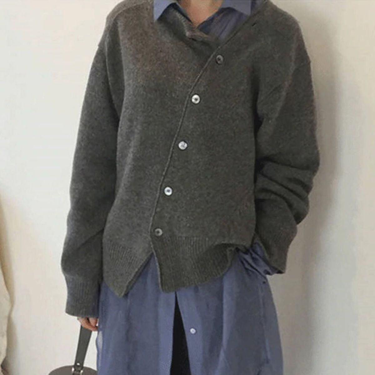 Women's Asymmetrical Cardigan Button Front