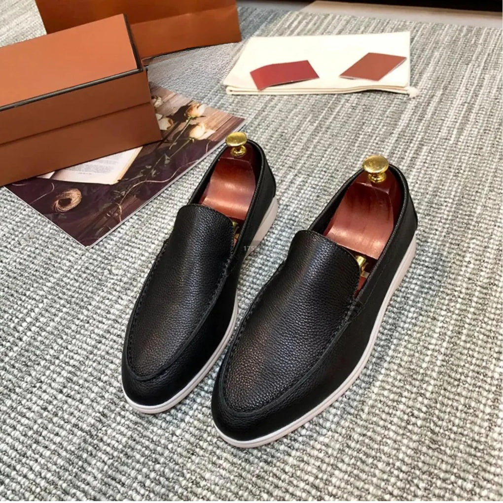 Ladies Loafers Leather Elegant Black