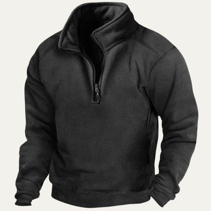 Men's Tactical Wool Fleece Sweater Half Zip Pullover